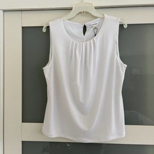Calvin Klein Shell, White, Size 14, NWT, free shipping